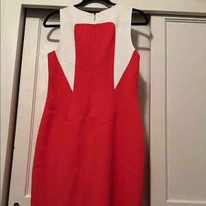 RACHEL Rachel Roy Red and White Midi Dress